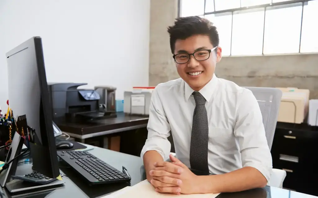 Smiling Asian lawyer